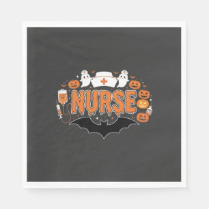 Halloween-Krankenschwester tropfender Kürbis-Geist Serviette