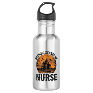Halloween-Krankenschwester Vintage Gruseliger Mond Edelstahlflasche