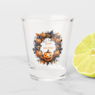 Halloween-Kranz Happy Halloween Schnapsglas
