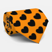 Halloween-Krawatte Orange Gradient und Black Healt Krawatte (Gerollt)