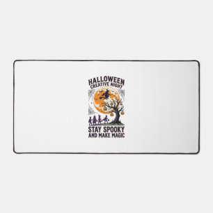 Halloween Kreativ-Shirt Vintage Gruseliger Mond Ku Schreibtischunterlage