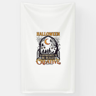 Halloween Kreative Kinder Silhouette Halbmond W Banner