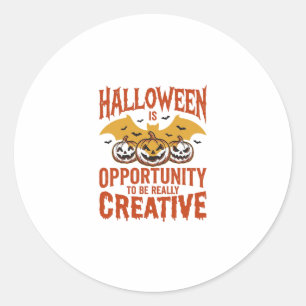 Halloween Kreativer Kürbis Fledermaus Vintage Vekt Runder Aufkleber