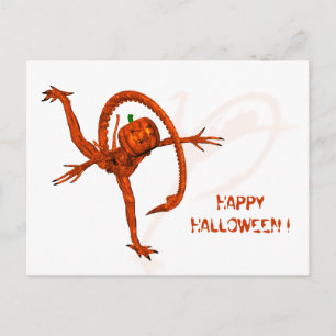 Halloween-Kreatur aus Galaxy Pumpkin Postkarte