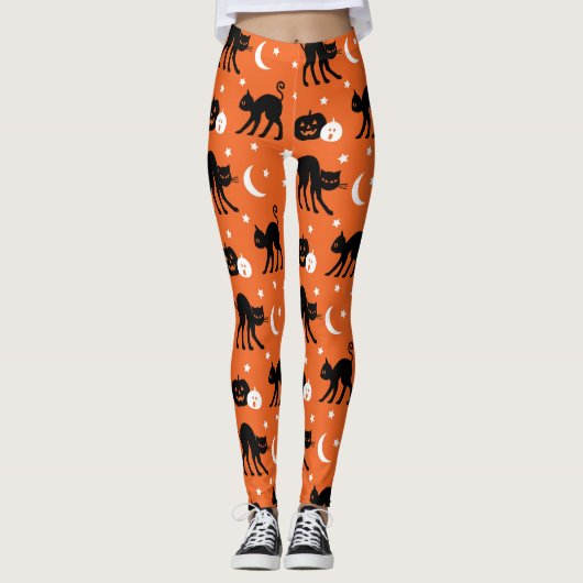 HALLOWEEN KREEPY CAT LEGGINGS (Vorderseite)