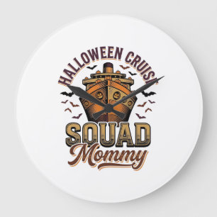 Halloween Kreuzfahrt Mami Vintage Schiff Squad Des Große Wanduhr