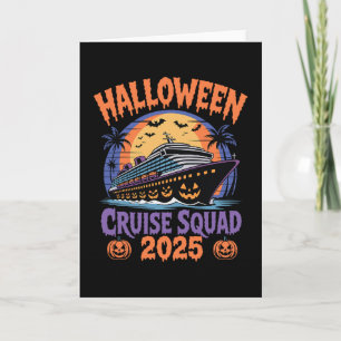 Halloween Kreuzfahrt-Team 2025 Gruselige Urlaubspa Karte