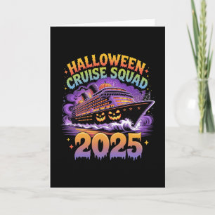 Halloween Kreuzfahrt-Team 2025 passende Familienkr Karte