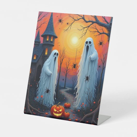 Halloween-Kriechshow Sockelschild (Vorderseite)