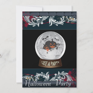 Halloween-Kristallkugel-Party Einladung