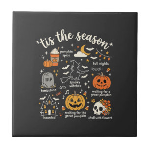 Halloween-Kritzeleien Die Saison Hexen-Design Fliese