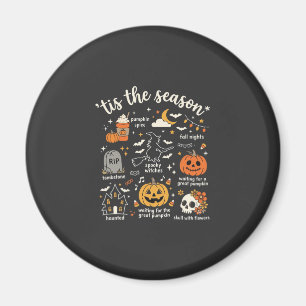 Halloween-Kritzeleien Die Saison Hexen-Design Magnet