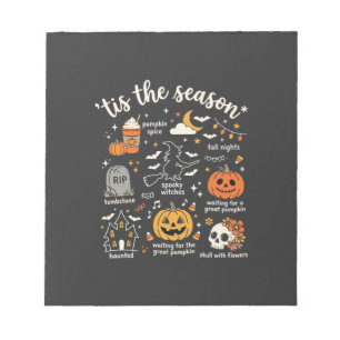 Halloween-Kritzeleien Die Saison Hexen-Design Notizblock