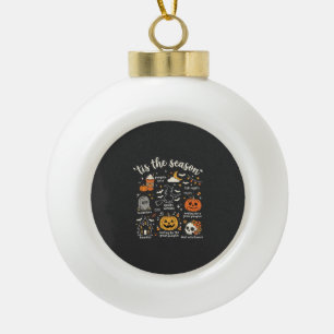 Halloween-Kritzeleien Die Zeit ist reif Hexen-Desi Keramik Kugel-Ornament