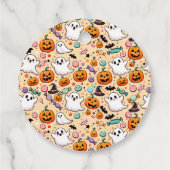 Halloween-Kritzeleien Geschenkanhänger (Rückseite)