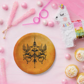 Halloween Kronleuchter Black und Orange Paper Tell Pappteller (Party)