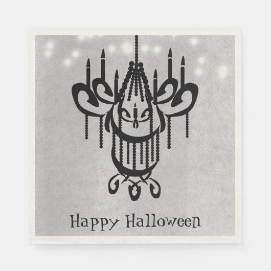 Halloween Kronleuchter und Lights Greystone Serviette (Vorderseite)