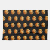 Halloween-Küche mit Vintagem Kürbis Geschirrtuch (Horizontal)