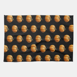 Halloween-Küche mit Vintagem Kürbis Geschirrtuch