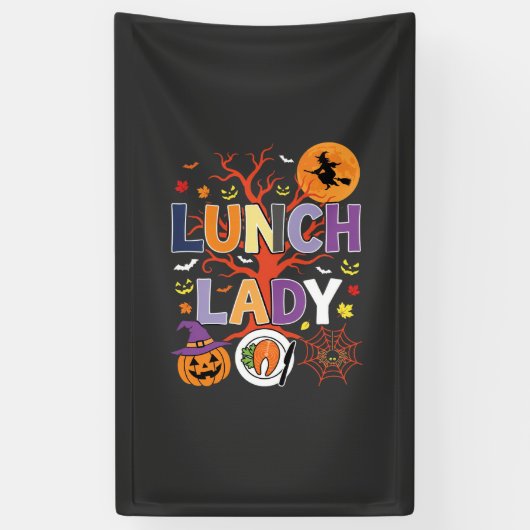 Halloween Küchenhexe Vektor Banner (Vertikal)
