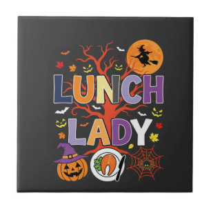 Halloween Küchenhexe Vektor Fliese