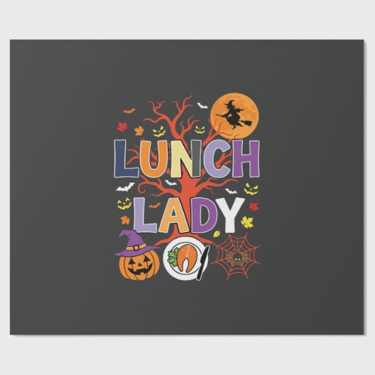Halloween Küchenhexe Vektor Geschenkpapier (Flach)