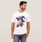 Halloween-Kuh mit Herbst T-Shirt (Vorne ganz)