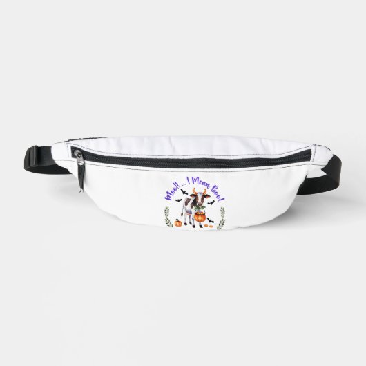 Halloween-Kuh-Stier-Blatt Bauchtasche (Vorderseite)