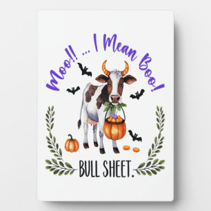 Halloween-Kuh-Stier-Blatt Fotoplatte
