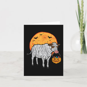 Halloween-Kuh Trick Leckerei Farm Kostümjungen Karte