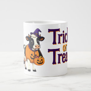 Halloween-Kuh-Trick-or-Treat-Tasse – Süße Hexenkuh Jumbo-Tasse