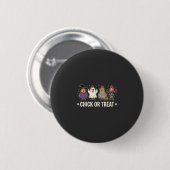 Halloween Küken oder Streich lustiges Hühnerkostüm Button (Vorne & Hinten)