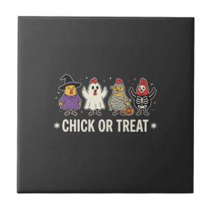 Halloween Küken oder Streich lustiges Hühnerkostüm Fliese