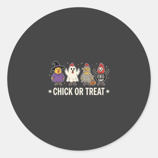 Halloween Küken oder Streich lustiges Hühnerkostüm Runder Aufkleber (Vorderseite)