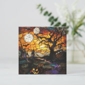 Halloween-Kunskarte (Stehend Vorderseite)