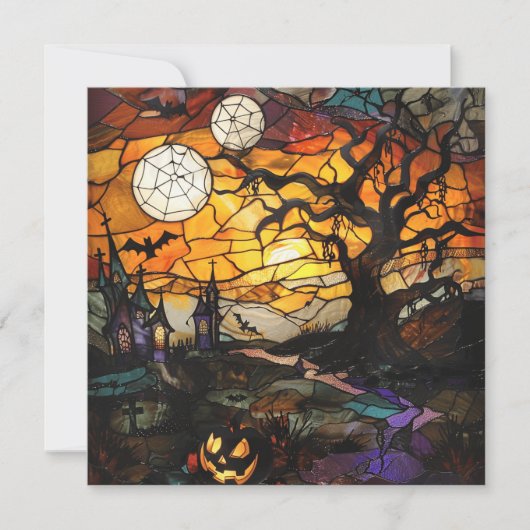 Halloween-Kunskarte (Vorderseite)