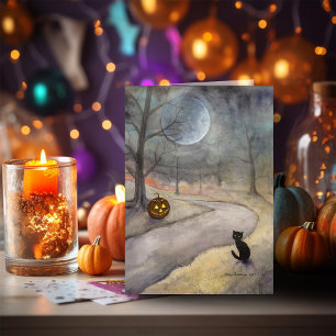 Halloween-Kunst "Der vergessene Pfad" von Molly Ha Karte