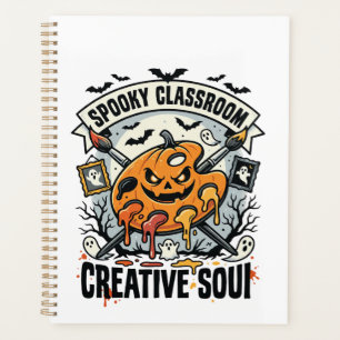 Halloween-Kunstlehrer Gruseliger Klassenraum Planer