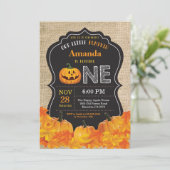 Halloween-Kürbis-1. Einladung (Stehend Vorderseite)