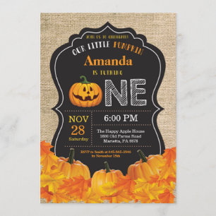 Halloween-Kürbis-1. Einladung