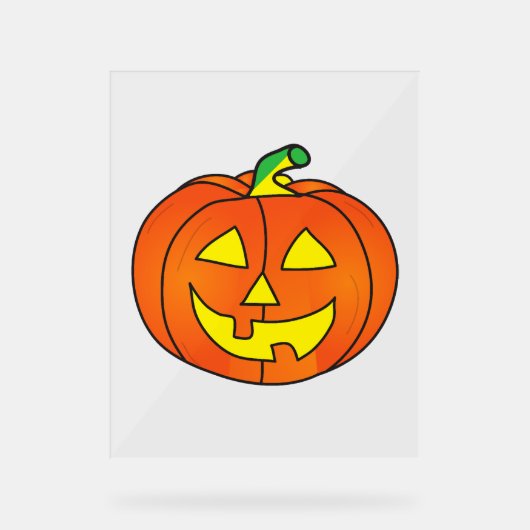 Halloween-Kürbis Acrylschild (Vorderseite)