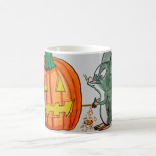 HALLOWEEN-KÜRBIS ÄNGSTIGT KLEINE MAUS KAFFEETASSE