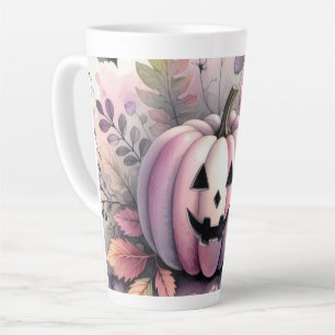 Halloween Kürbis Aquarellmalerei Milchtasse
