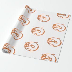 Halloween-Kürbis auf transparentem Hintergrund Geschenkpapier