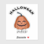 Halloween-Kürbis Aufkleber (Blatt)