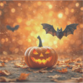 Halloween-Kürbis Aufkleber (Vorderseite)