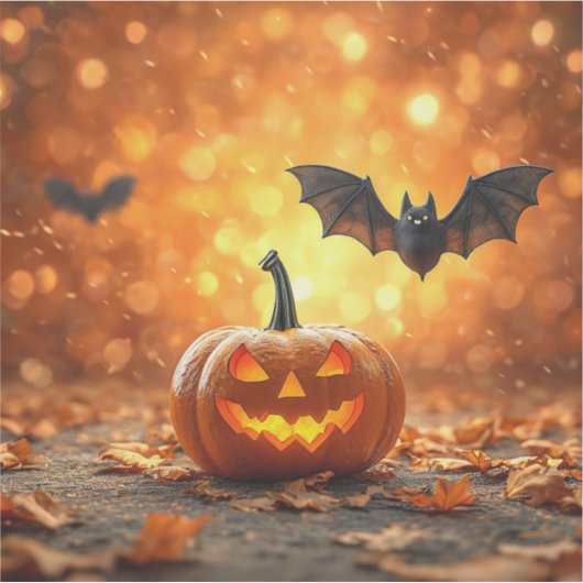 Halloween-Kürbis Aufkleber (Vorderseite)