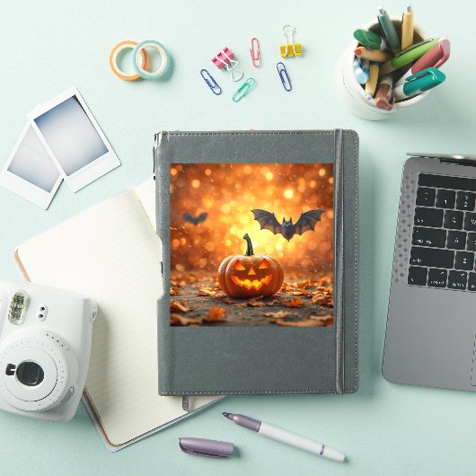 Halloween-Kürbis Aufkleber (iPad Hülle)
