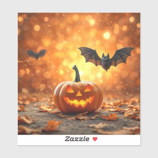 Halloween-Kürbis Aufkleber (Blatt)