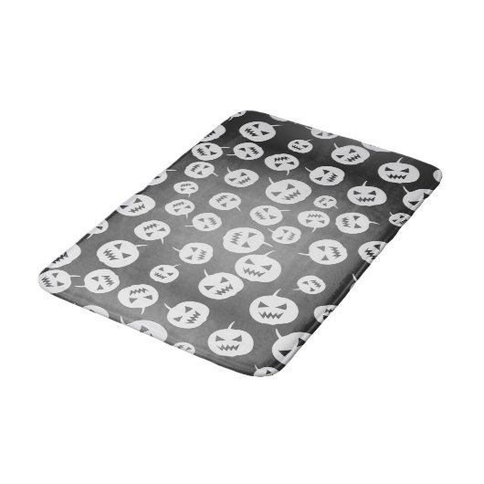 Halloween-Kürbis Badematte (Schrägansicht)